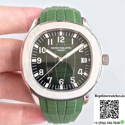 Patek Philippe Aquanaut Jumbo 5167A Pf Factory Green Dial-Rep Time Watches