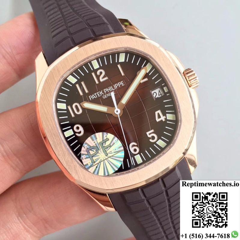 Patek Philippe Aquanaut Jumbo 5167R-001 Pf Factory Chocolate Dial-Rep Time Watches