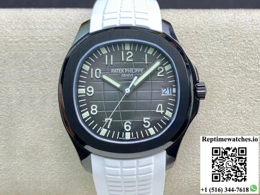 Patek Philippe Aquanaut PP5167 ZF Factory DLC White Rubber Strap - Watches