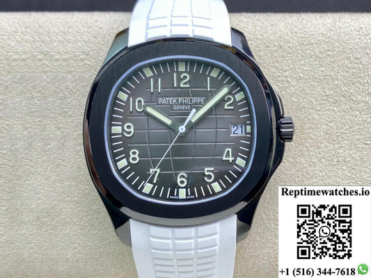 Patek Philippe Aquanaut Pp5167 Zf Factory Dlc White Rubber Strap-Rep Time Watches