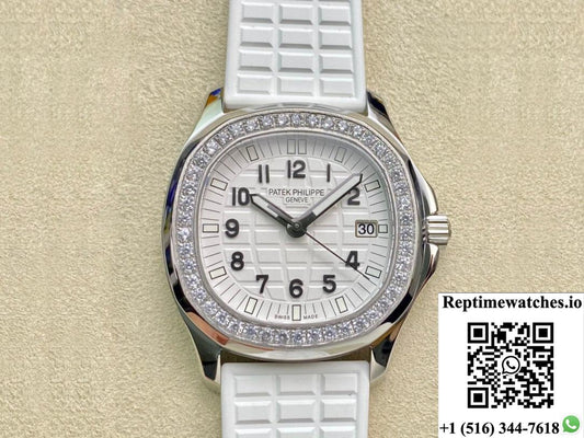 Patek Philippe Aquanaut Quartz Ladies 5067A-024 Ppf Factory Diamond-Set Bezel-Rep Time Watches