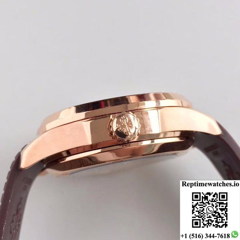 Patek Philippe Aquanaut Travel Time 5164R-001 Rose Gold Chocolate Dial-Rep Time Watches