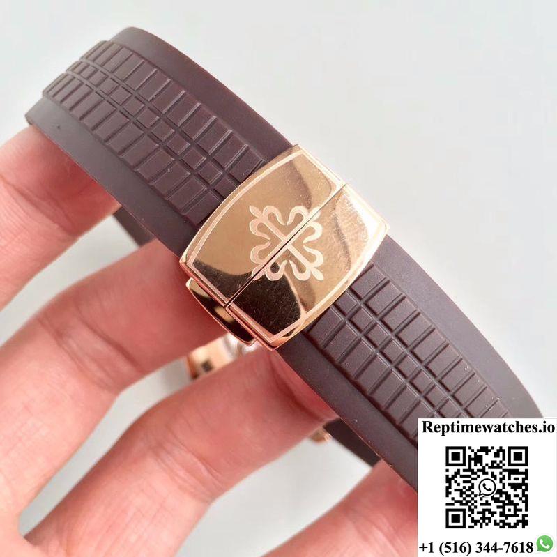 Patek Philippe Aquanaut Travel Time 5164R-001 Rose Gold Chocolate Dial-Rep Time Watches