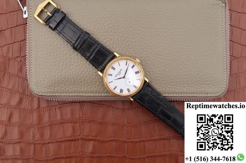Patek Philippe Calatrava 5119G-002 Rose Gold White Dial-Rep Time Watches