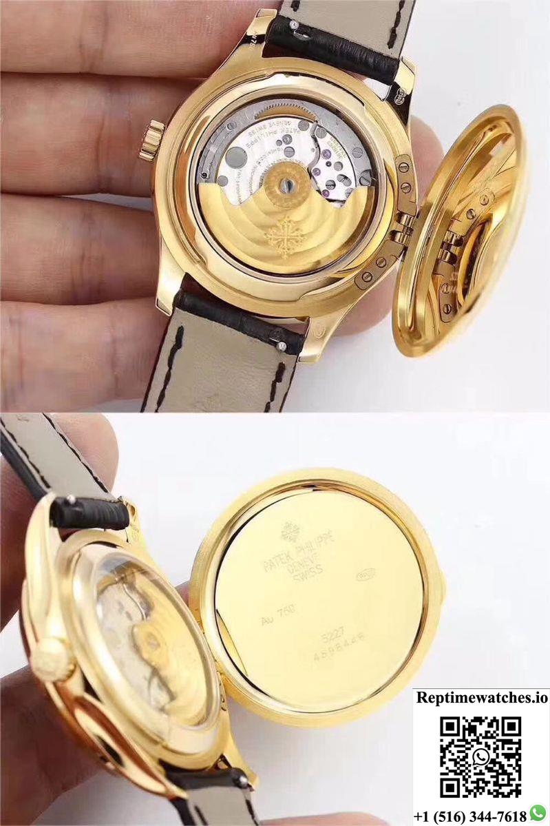 Patek Philippe Calatrava 5227 18K Yellow Gold Black Dial-Rep Time Watches