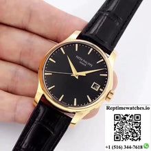 Patek Philippe Calatrava 5227 18K Yellow Gold Black Dial - Watches