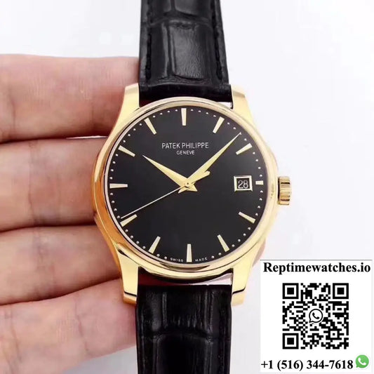 Patek Philippe Calatrava 5227 18K Yellow Gold Black Dial - Watches