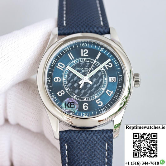 Patek Philippe Calatrava 6007A-001 Gs Factory Blue Dial-Rep Time Watches