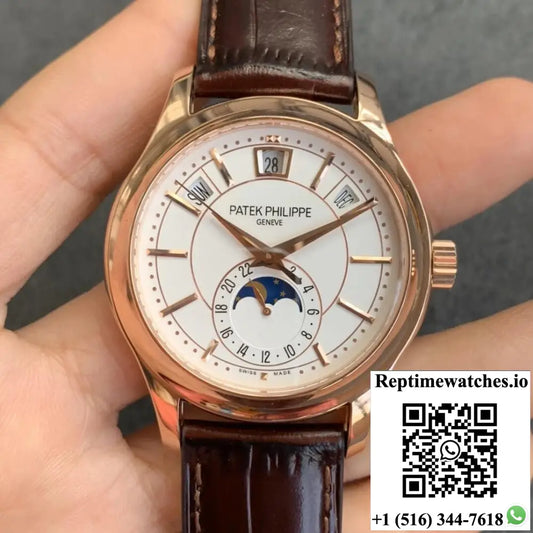 Patek Philippe Complications 5205R-001 GR Factory Rose Gold Milky White Dial - Watches