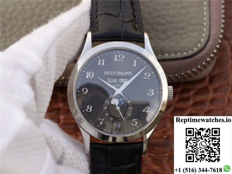 Patek Philippe Complications Annual Calendar 5396G-014 Km Factory Grey Dial-Rep Time Watches