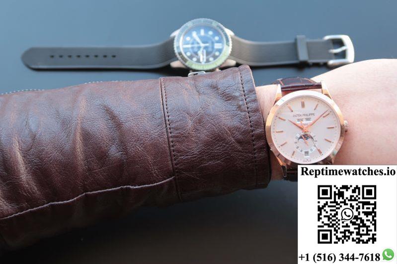 Patek Philippe Complications Annual Calendar 5396G Km Factory 18K Rose Gold White Dial-Rep Time Watches