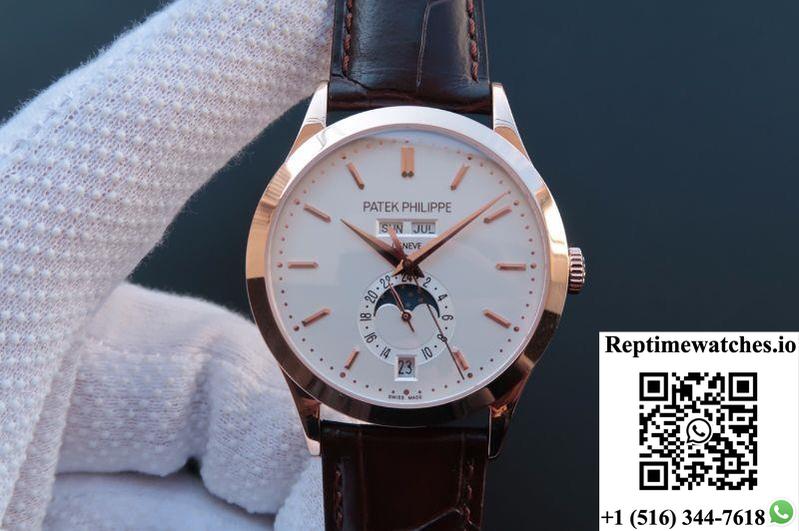 Patek Philippe Complications Annual Calendar 5396G Km Factory 18K Rose Gold White Dial-Rep Time Watches