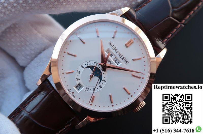 Patek Philippe Complications Annual Calendar 5396G Km Factory 18K Rose Gold White Dial-Rep Time Watches