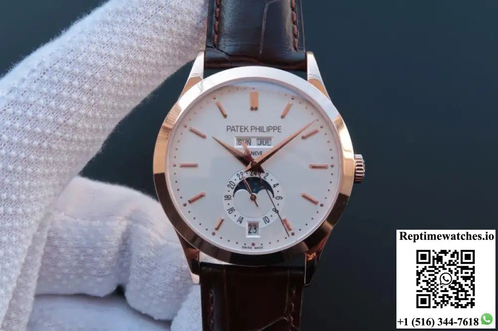 Patek Philippe Complications Annual Calendar 5396G KM Factory 18K Rose Gold White Dial - Watches
