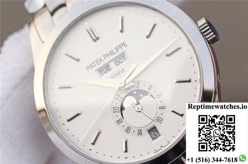 Patek Philippe Complications Annual Calendar 5396G Km Factory Steel Strap White Dial-Rep Time Watches