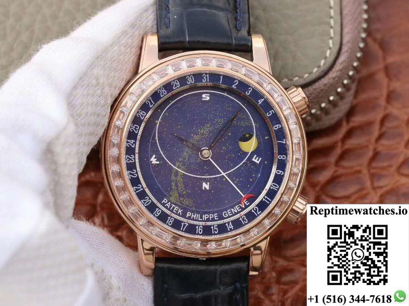 Patek Philippe Grand Complications 6103P-001 Tw Factory Blue Dial-Rep Time Watches