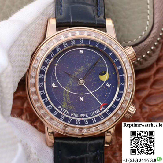 Patek Philippe Grand Complications 6103P-001 Tw Factory Blue Dial-Rep Time Watches