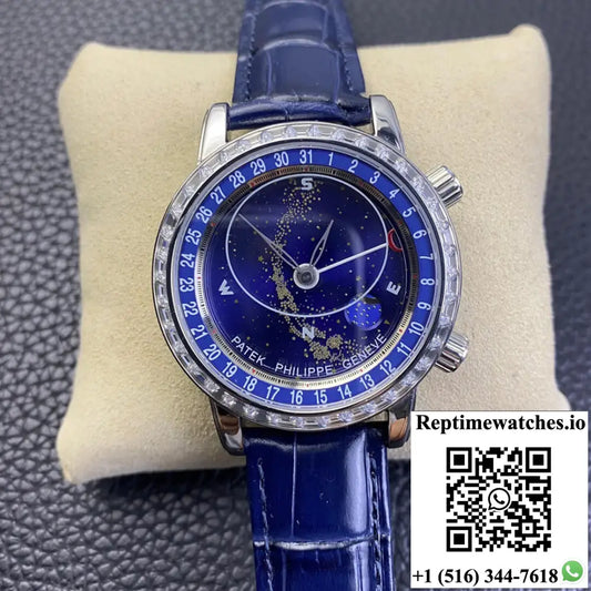 Patek Philippe Grand Complications 6104G-001 AI Factory Sky Moon Diamond Bezel - Watches