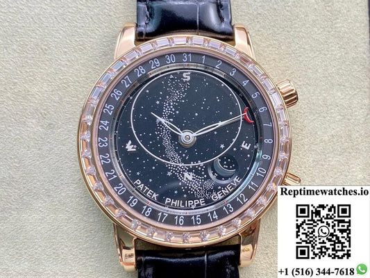 Patek Philippe Grand Complications 6104R-001 Ai Factory Sky Moon Rose Gold-Rep Time Watches