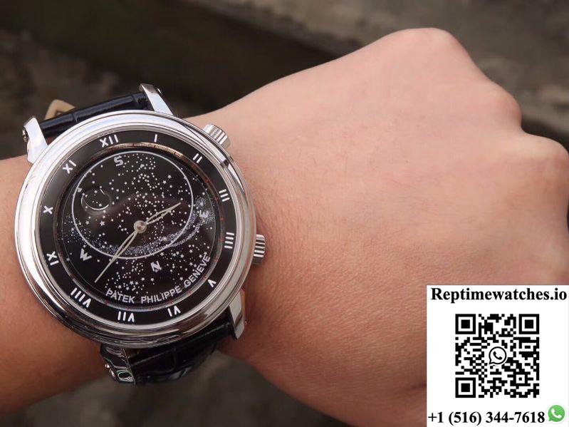 Patek Philippe Grand Complications Sky Moon Celestial 5102G Black Dial Tw Factory-Rep Time Watches