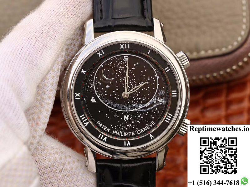 Patek Philippe Grand Complications Sky Moon Celestial 5102G Black Dial Tw Factory-Rep Time Watches