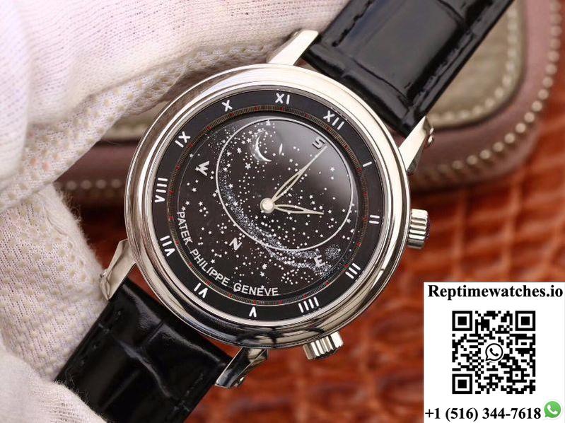 Patek Philippe Grand Complications Sky Moon Celestial 5102G Black Dial Tw Factory-Rep Time Watches
