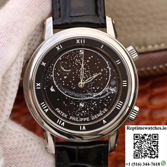 Patek Philippe Grand Complications Sky Moon Celestial 5102G Black Dial Tw Factory-Rep Time Watches