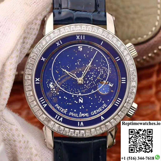 Patek Philippe Grand Complications Sky Moon Celestial 5102G Tw Factory Blue Dial-Rep Time Watches