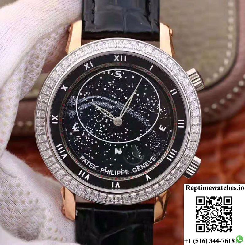 Patek Philippe Grand Complications Sky Moon Celestial 5102Pr Tw Factory Black Dial-Rep Time Watches