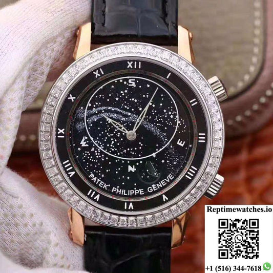 Patek Philippe Grand Complications Sky Moon Celestial 5102Pr Tw Factory Black Dial-Rep Time Watches