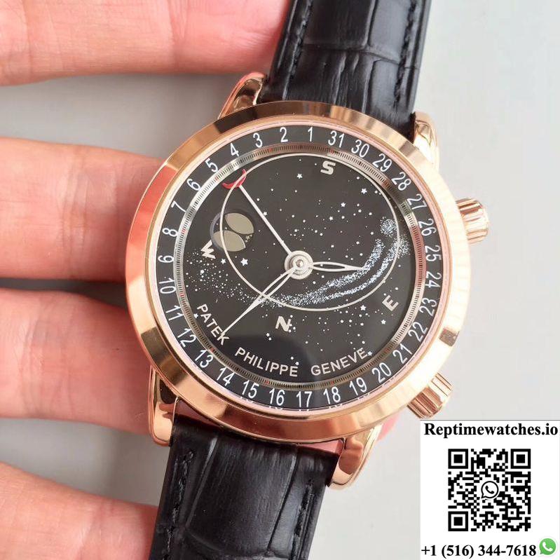 Patek Philippe Grand Complications Sky Moon Celestial 6102R-001 Tw Factory Black Dial-Rep Time Watches