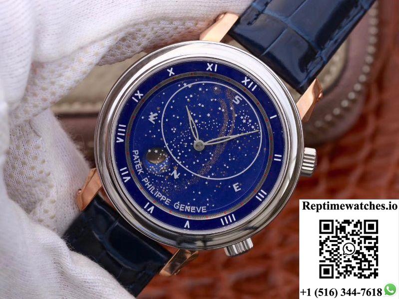 Patek Philippe Grand Complications Sky Moon Celestial Rose Gold 5102Pr-001 Tw Factory Blue Dial-Rep Time Watches