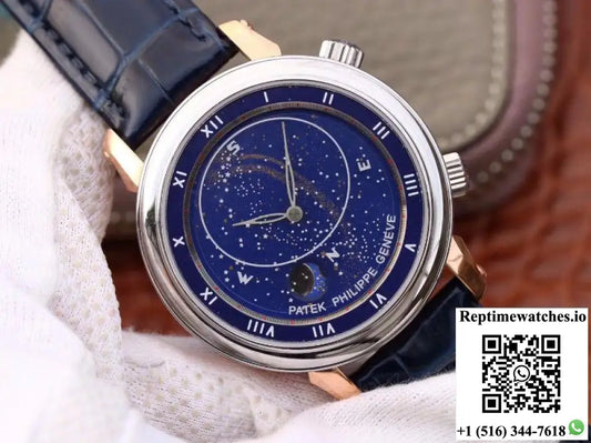 Patek Philippe Grand Complications Sky Moon Celestial Rose Gold 5102PR-001 TW Factory Blue Dial - Watches