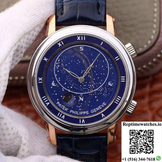 Patek Philippe Grand Complications Sky Moon Celestial Rose Gold 5102Pr-001 Tw Factory Blue Dial-Rep Time Watches