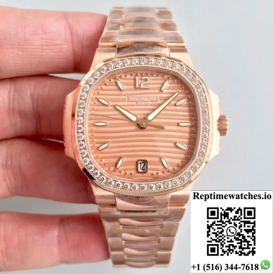 Patek Philippe Ladies Nautilus 7118/1200R PF Factory Rose Gold Dial - Watches