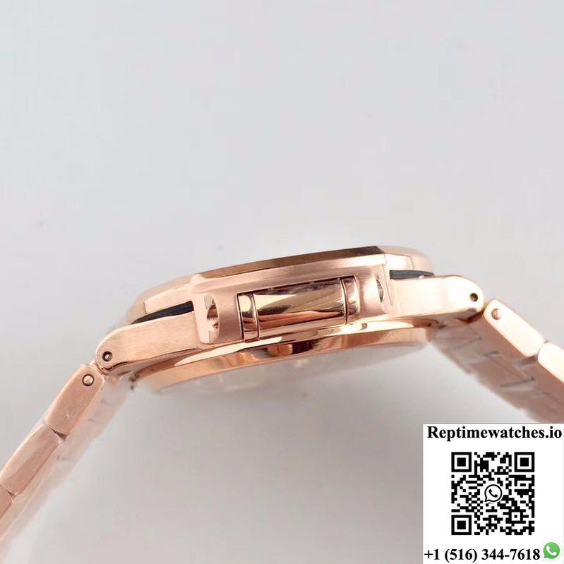 Patek Philippe Ladies Nautilus 7118/1200R Pf Factory Rose Gold Dial-Rep Time Watches