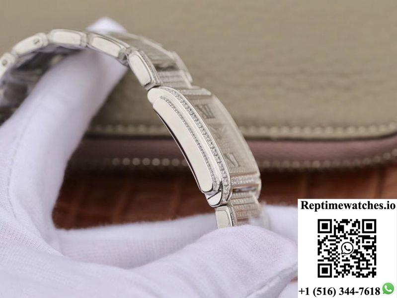 Patek Philippe Ladies Twenty-4 4908/101G-001 Silver Diamond Dial-Rep Time Watches