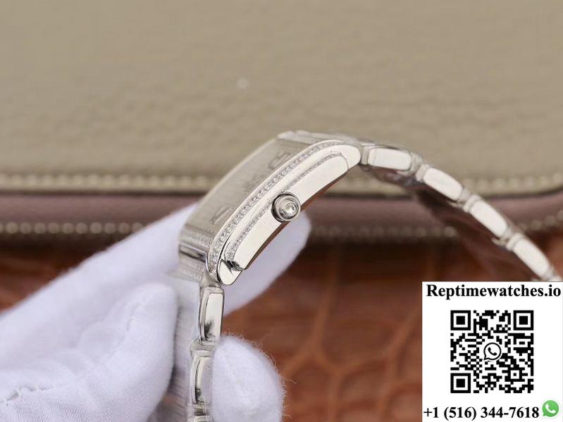 Patek Philippe Ladies Twenty-4 4908/101G-001 Silver Diamond Dial-Rep Time Watches