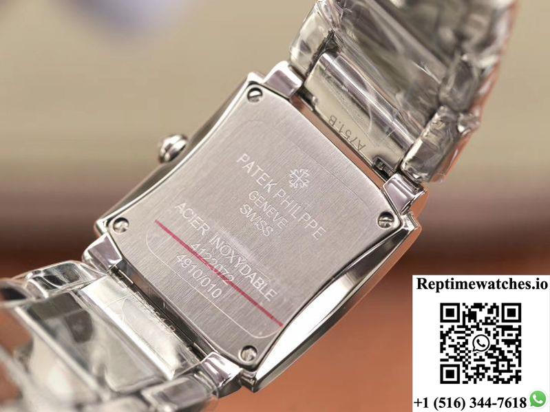 Patek Philippe Ladies Twenty-4 4908/101G-001 Silver Diamond Dial-Rep Time Watches
