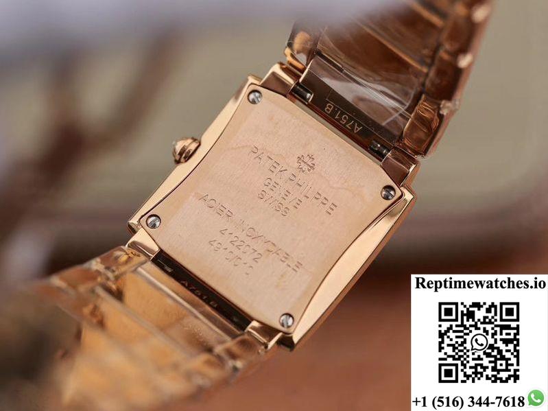 Patek Philippe Ladies Twenty-4 4908/50R-012 Rose Gold Diamond Dial-Rep Time Watches