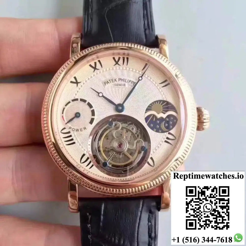 Patek Philippe Moonphase Tourbillon 18K Rose Gold Dial - Watches