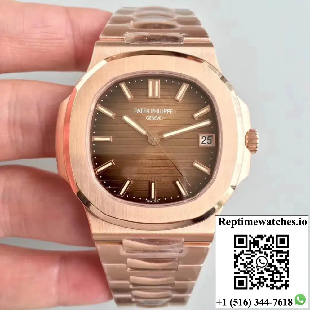 Patek Philippe Nautilus 5711/1R-001 PF Factory Rose Gold Chocolate Dial - Watches
