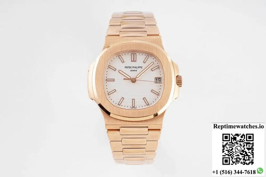 Patek Philippe Nautilus 5711/1R-001 PPF Factory V4 Rose Gold White Dial AI Factory
