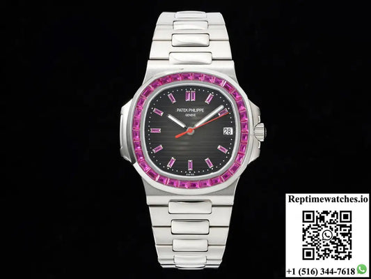 Patek Philippe Nautilus 5711 GR Factory Diamond-set Black Dial - Watches