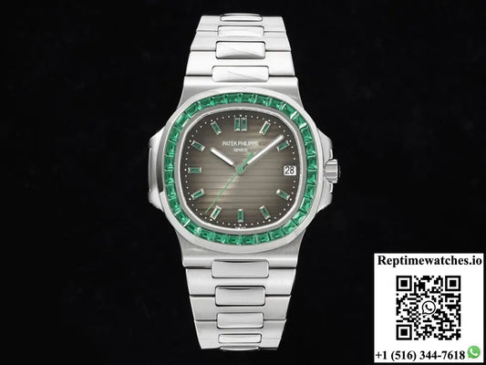 Patek Philippe Nautilus 5711 GR Factory Green Diamond Bezel - Watches