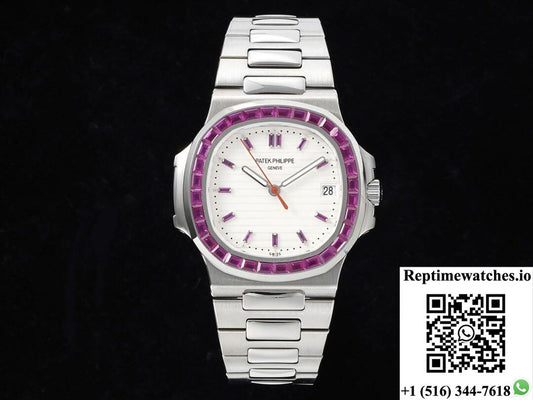 Patek Philippe Nautilus 5711 Gr Factory Purple Diamond Dial-Rep Time Watches
