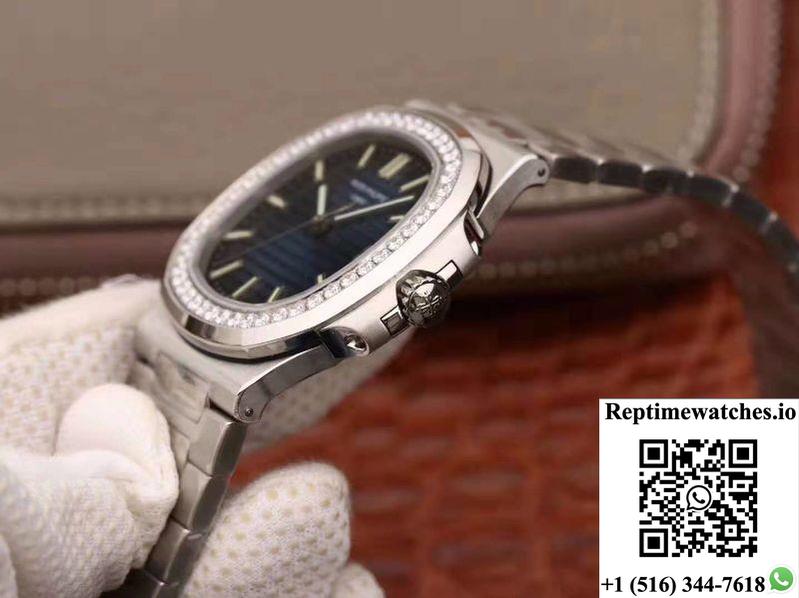 Patek Philippe Nautilus 5711 Pf Factory Diamond Bezel Blue Dial-Rep Time Watches
