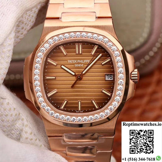 Patek Philippe Nautilus 5711 Pf Factory V2 Brown Gradient Dial-Rep Time Watches
