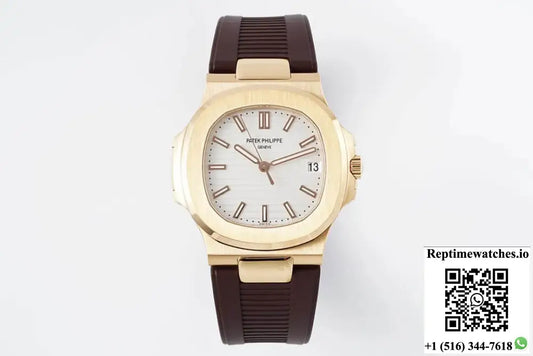 Patek Philippe Nautilus 5711 PPF Factory Brown Rubber Strap - Watches