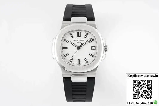 Patek Philippe Nautilus 5711 PPF Factory White Dial Rubber Strap - Watches